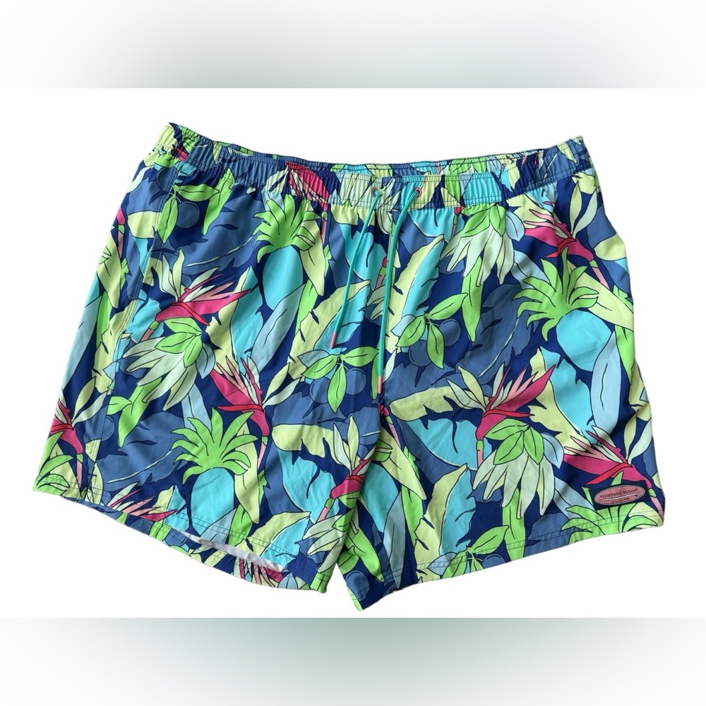 Vineyard Vines Men’s 4XB Chappy Swim Trunks Tropical Hawaiian NWOT